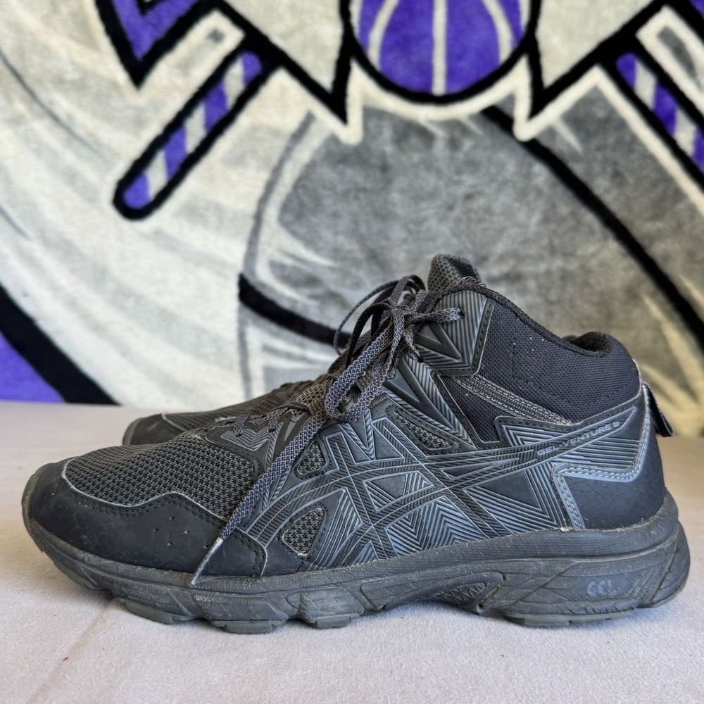 Size 9.5 - Asics Gel Venture 8 Mens Black Mid Top Running Shoes‎ 1011A993